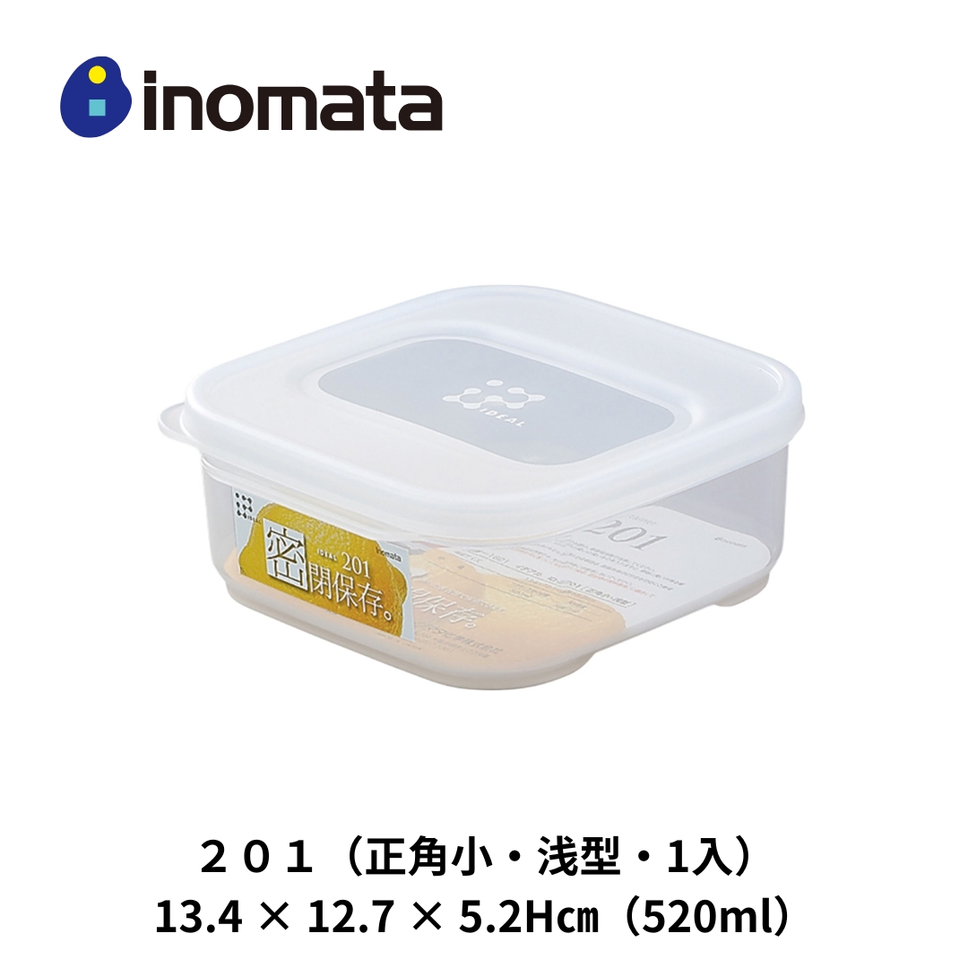 【HIYASU日安工坊】Inomata 正角淺型201保鮮盒, , large