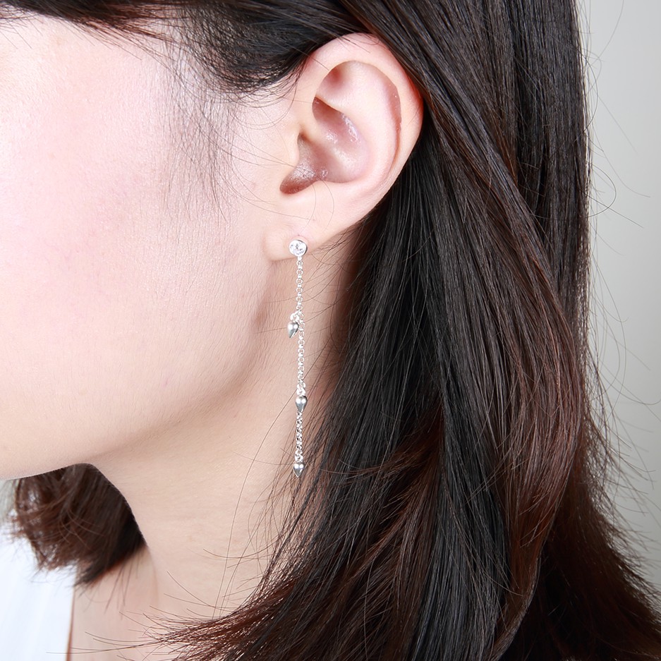 【Angel & Me】Dewdrop s925 sterling silver earring earrings birthday gift, , large