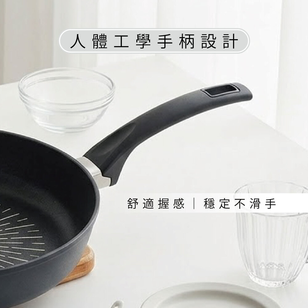 韓國Kassel 鑽石超導熱極輕不沾平底鍋28cm（瓦斯爐和電磁爐IH可用款）, , large