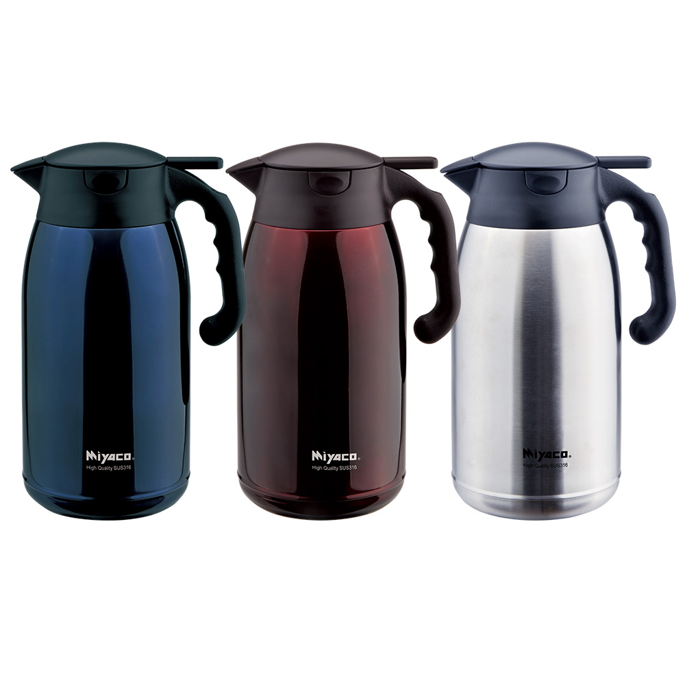 Miyaco 米雅可 經典316不鏽鋼按壓式真空保溫壺 不鏽鋼1.5L-Leidea樂德兒, , large