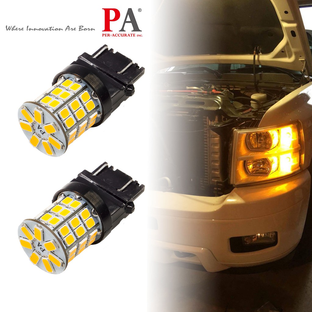 【PA LED】美規 3157 3156 49晶 5630 2835 SMD LED 橘光 黃光 方向燈 日行燈 小燈, , large
