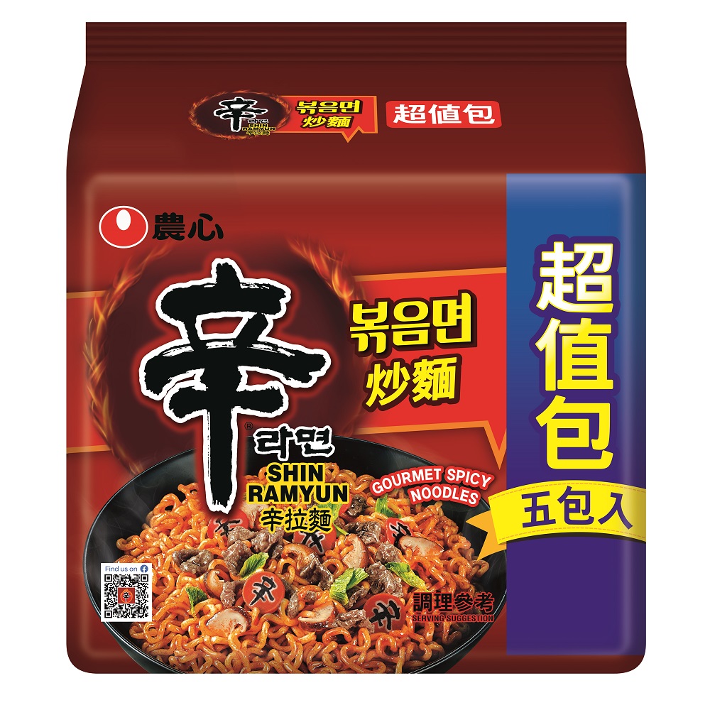 農心辛炒麵 131g x5, , large