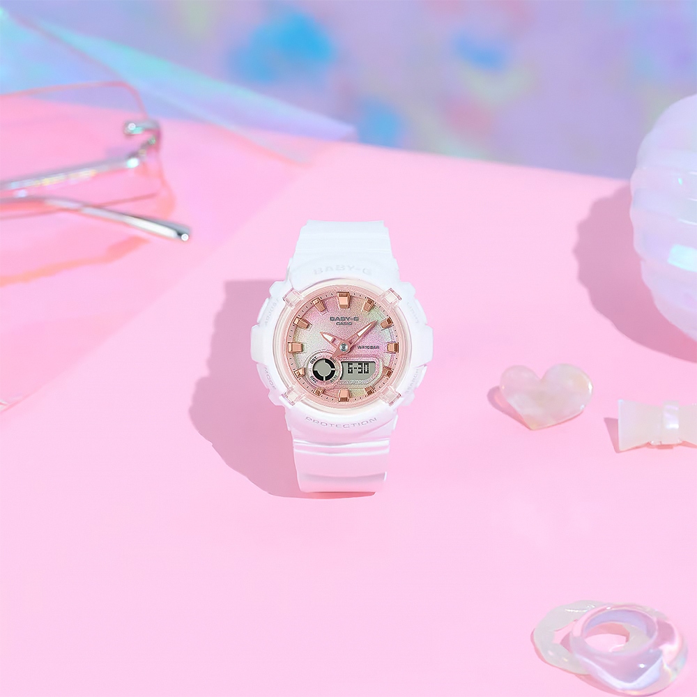 CASIO 卡西歐 BABY-G 扎染圖案雙顯手錶 BGA-280TD-7A, , large