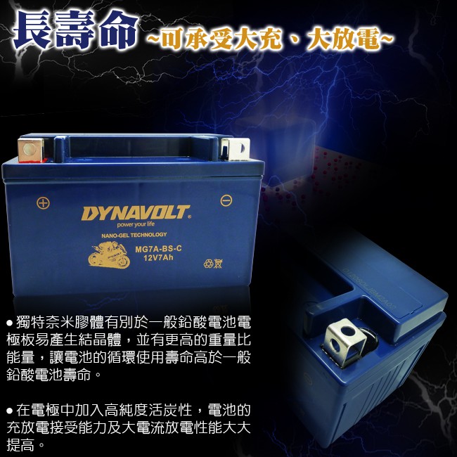 Blue Knight MG7B-4-C motorcycle battery motorcycle battery DIY replacement GT7B-BS new war 125 GTR 125 SMAX 155 DYNAVOLT, , large