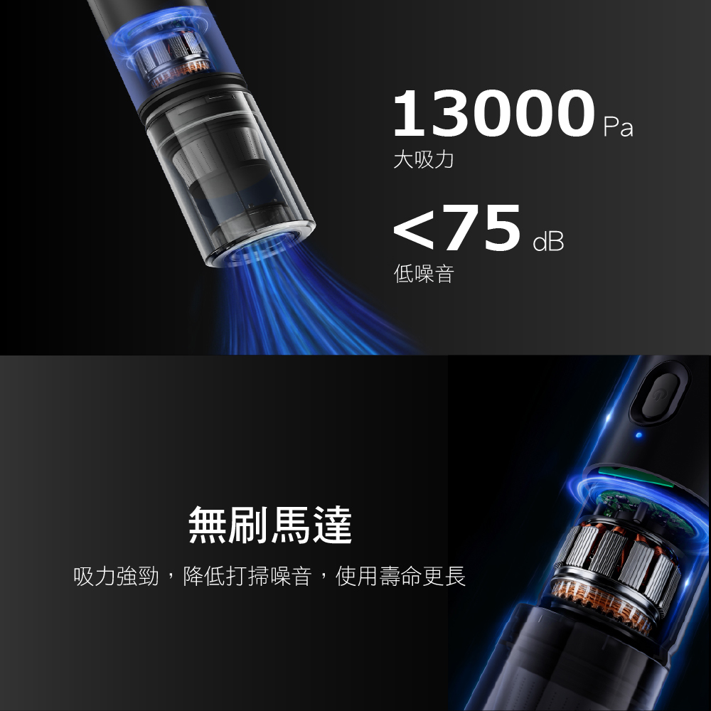 CHIMEI 奇美 隨手吸無線吸塵器 曜石黑 VC-HL09BK, , large