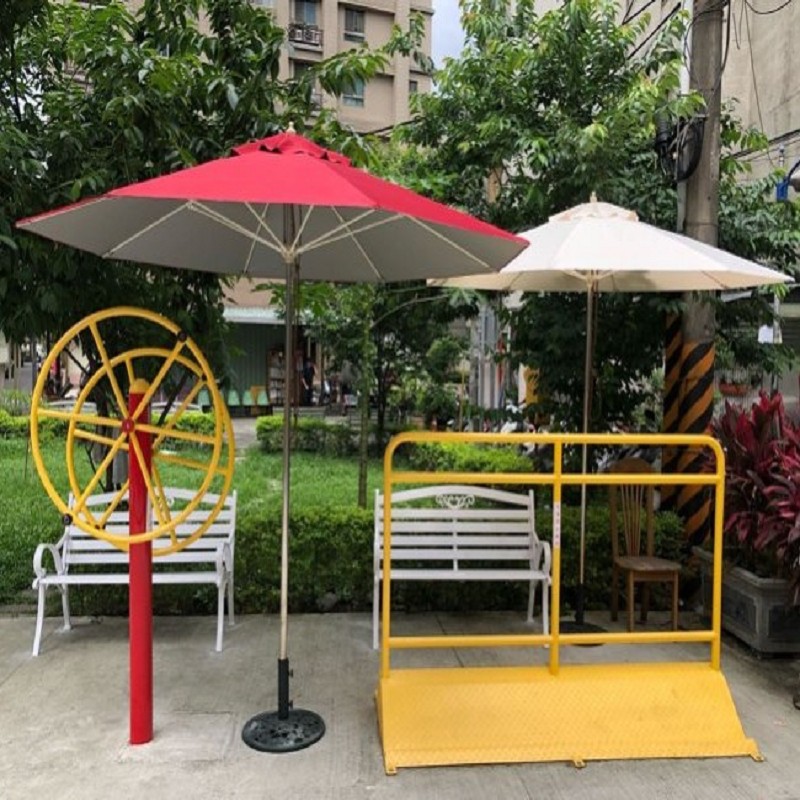 【BROTHER兄弟牌】台灣製造 7尺/9尺單柱不鏽鋼管柄防鏽太陽傘 ，可優惠加購傘座/組, , large