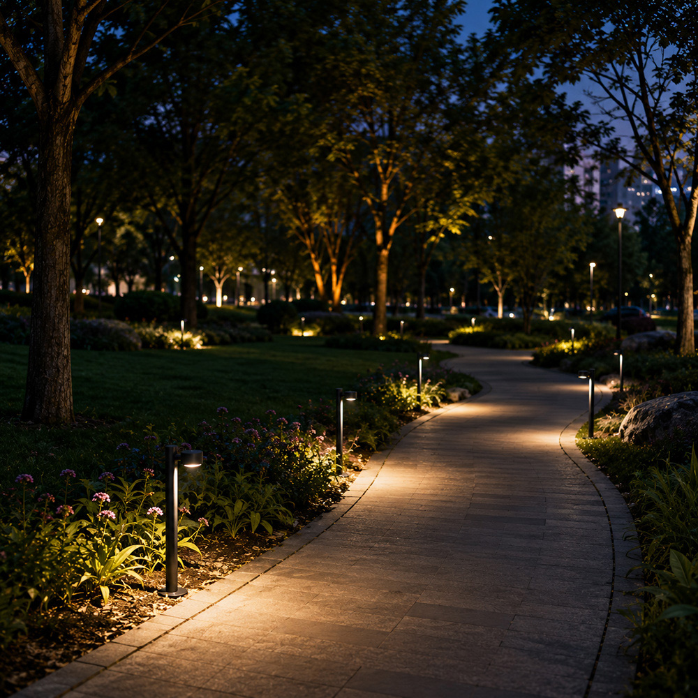 【H&R安室家】60CM直立式 單圓 LED戶外燈 景觀燈 公園燈 庭園燈HR23091, , large
