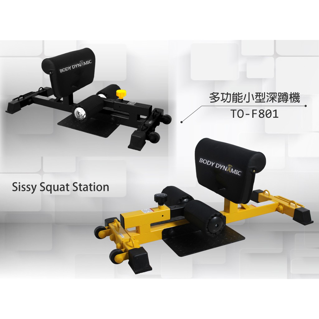 【德旺健身器材】 TO-F801 多功能小型深蹲機 娘娘蹲 SissySquat, , large
