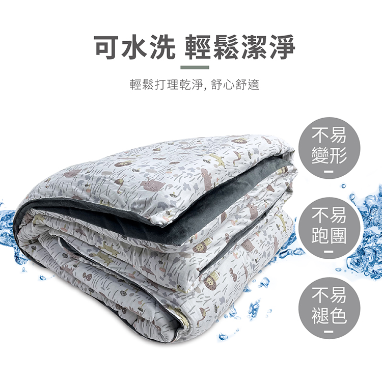 VICTORIA 針織雪花絨雲朵棉雙面四季被/棉被-水豚, , large