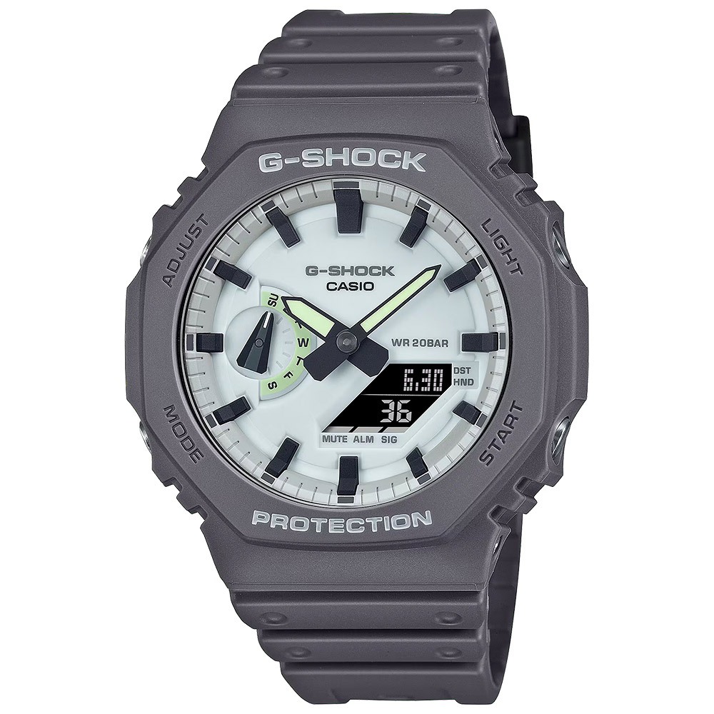 CASIO 卡西歐 G-SHOCK 綠光系列 八角 手錶 GA-2100HD-8A, , large