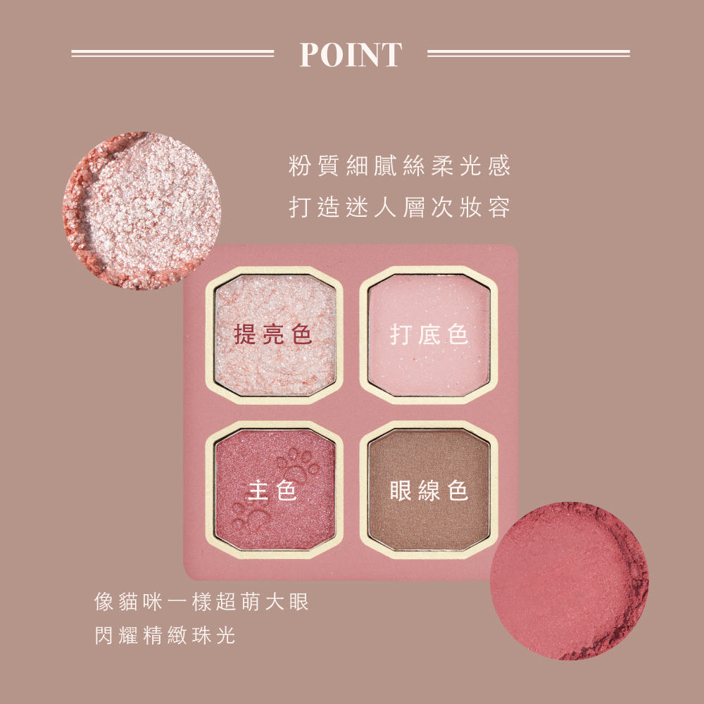 【千康嚴選】MilleF&eacute;e 喵星人眼影盤-05西伯利亞貓【盒損/短效】, , large