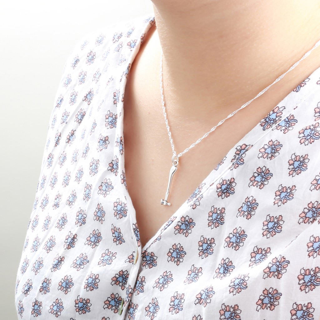 【Angel & Me】Mini Hammer s925 sterling silver necklace Valentine Day gift, , large