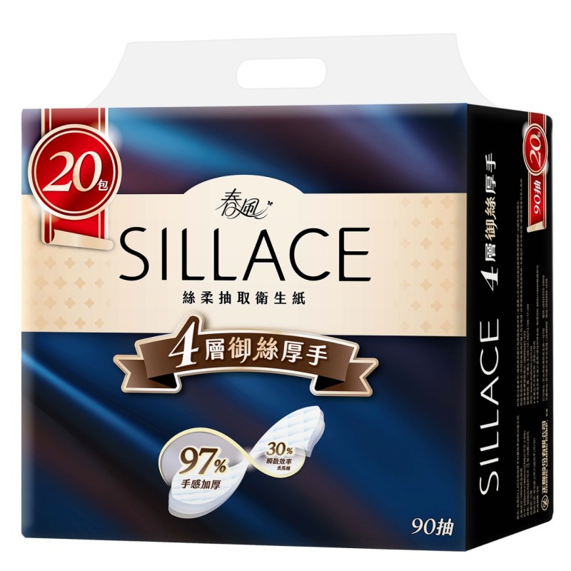 春風絲嵐四層抽取衛生紙FSC90抽X20包, , large