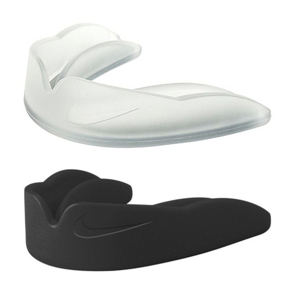 NIKE CUSTOM FIT STRAPLESS 護齒套 護牙套 運動護具 散打 拳擊 保護牙齒 可塑形 黑 透明灰, , large
