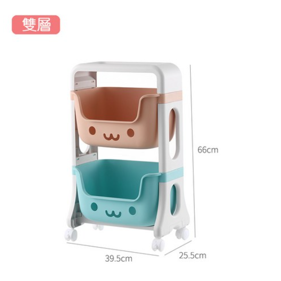 Two-tier children's toy storage rack, , large