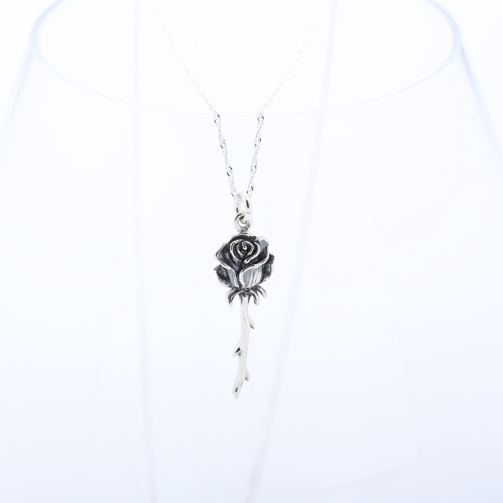 【Angel & Me】小王子 深情 玫瑰花 s925 純銀項鍊 情人節禮物, , large