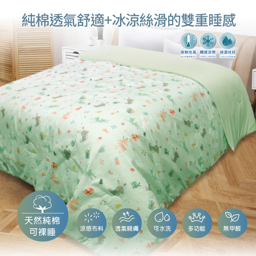 【多利寶寢具】Victoria _棉柔水感冰凍被/涼被/冷氣被/四季被-花色隨機出貨, , large
