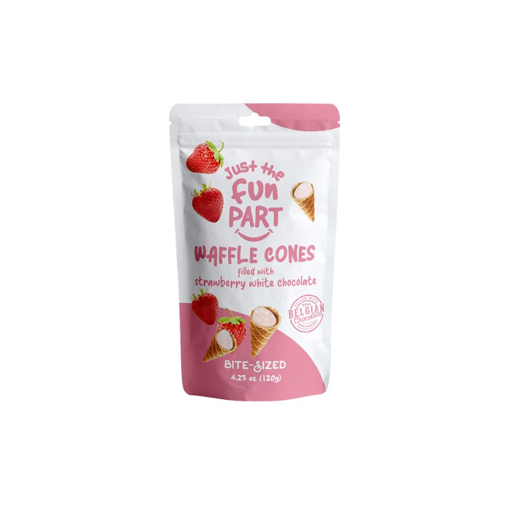 Waffle Cones-Strawberry  White chocola, , large