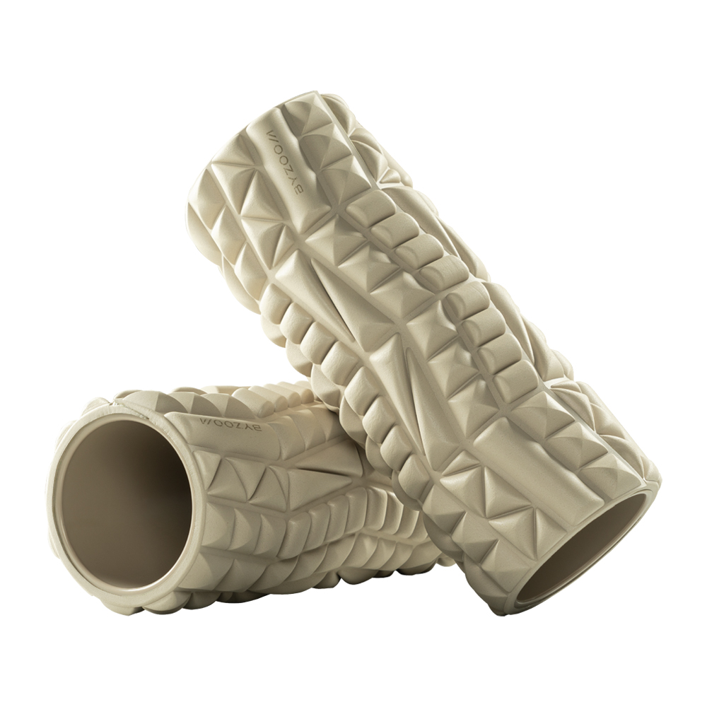【BYZOOM FITNESS】淺羊絨色強化按摩滾筒, , large
