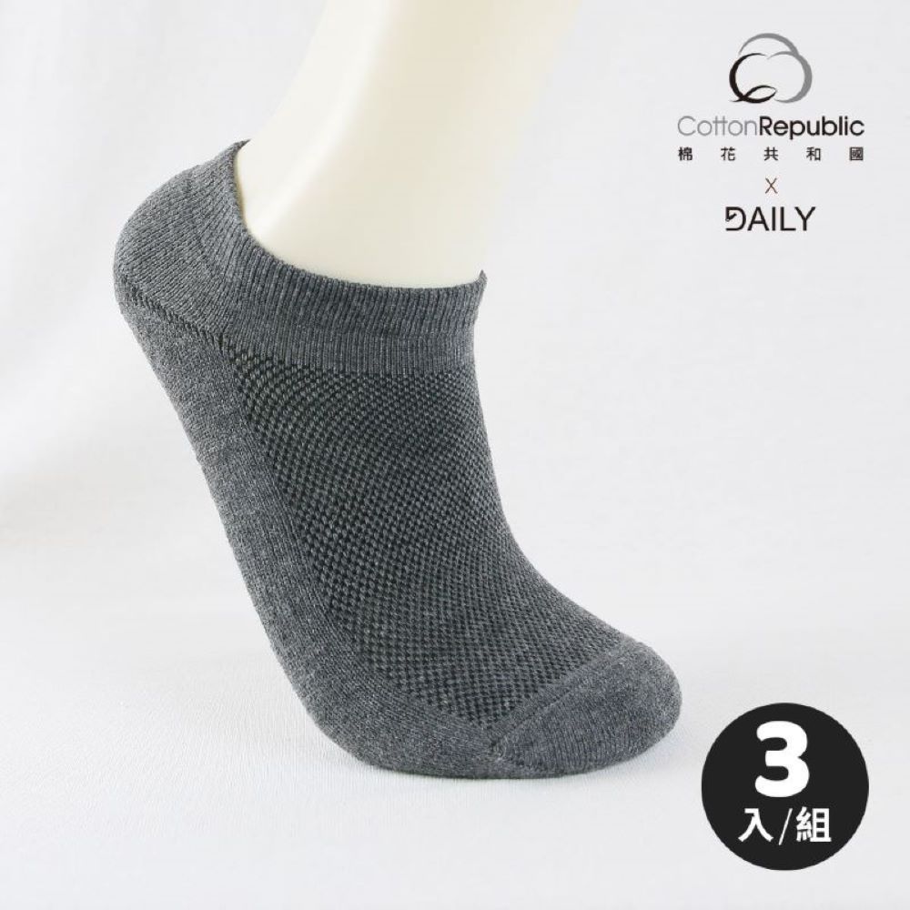CR DAILY 消臭氣墊加壓船型襪3雙入, , large