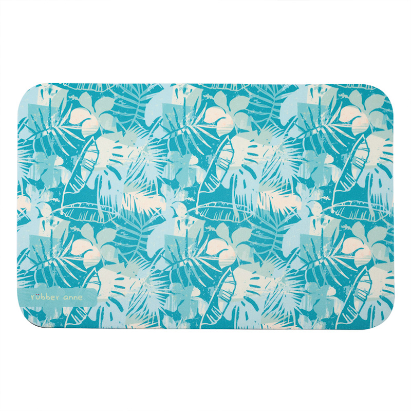 【Monster】 Soft Diatomaceous Earth Absorbent Mat &ndash; Verdant Garden (60x40cm) &ndash; Green Lotus, , large