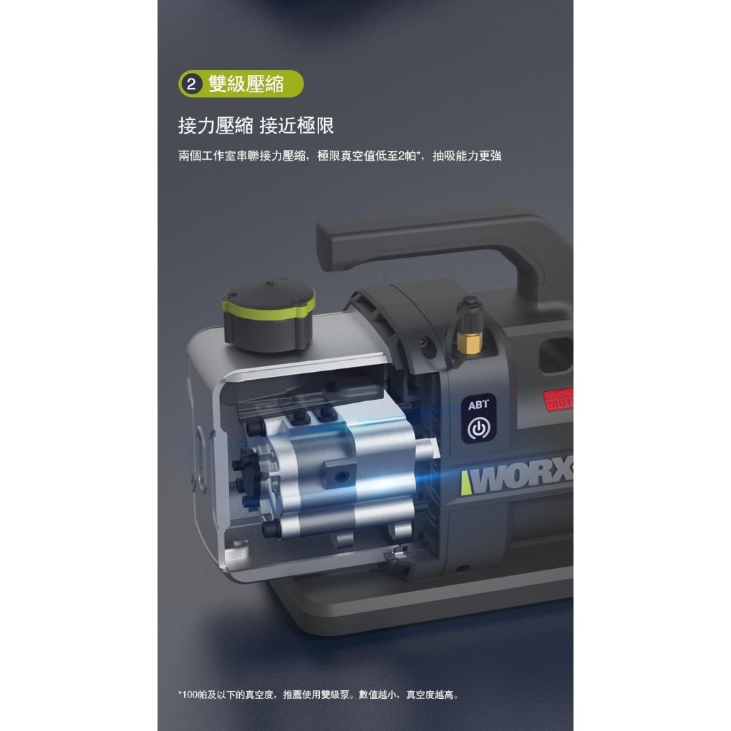 WIN 五金 WORX 威克士 20V 無刷 WU090 1L真空機(單主機)  ABT防逆流設計 抽真空機 冷氣安裝 抽真空 冷媒, , large
