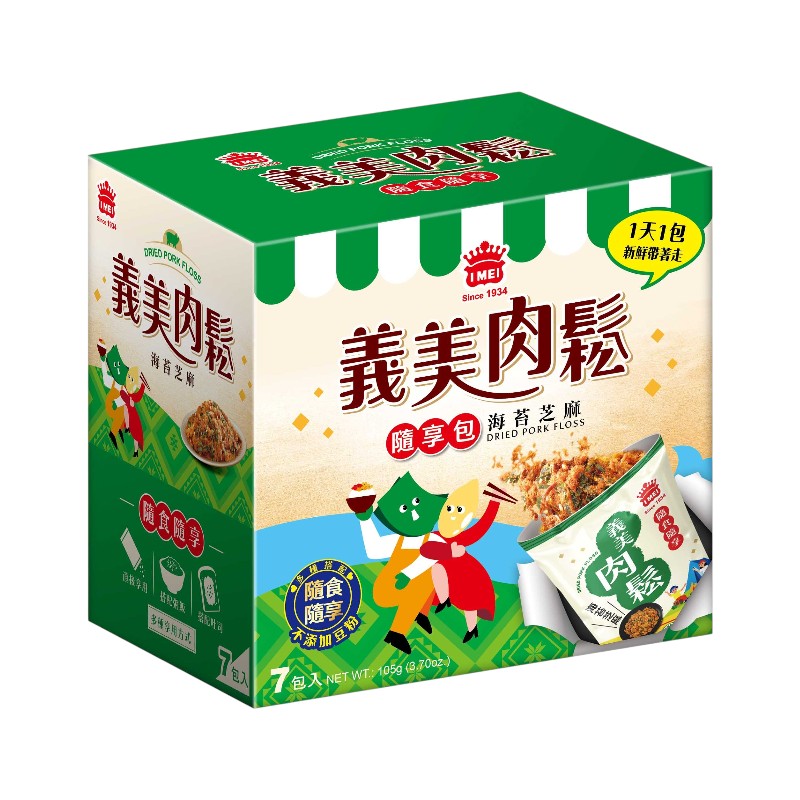 義美純肉鬆（隨享包）-海苔芝麻105g, , large