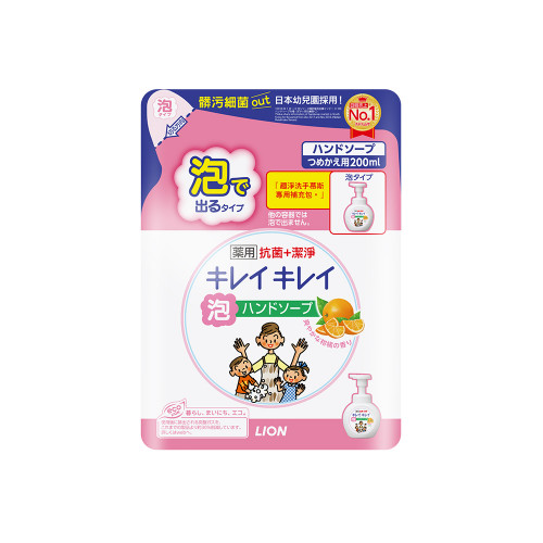 日本獅王趣淨洗手慕斯補充包-柑橘, , large