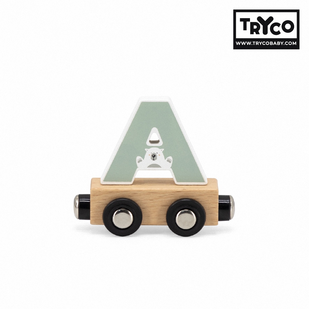 官方直營【Tryco】木製字母火車-28件組, , large