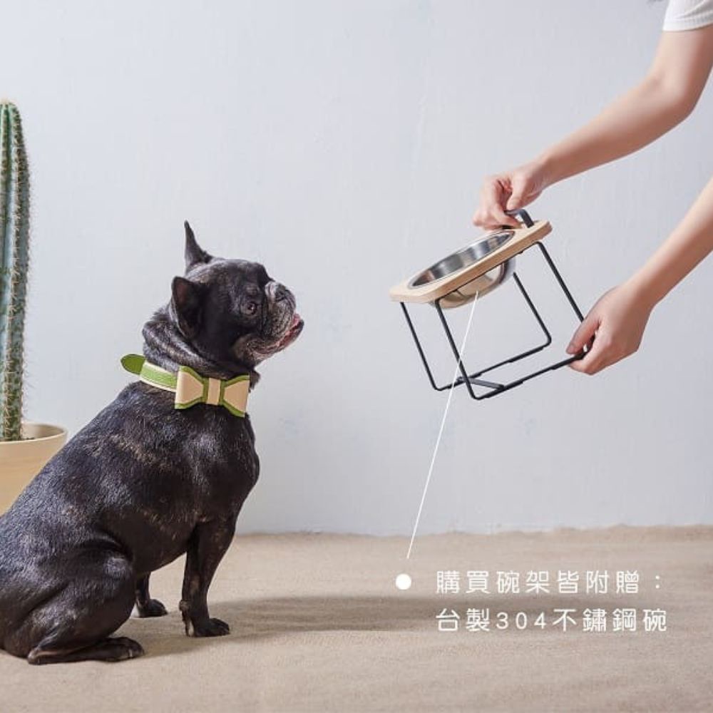 【拍拍】原木寵物托高碗架 L/楓木色｜預購, , large