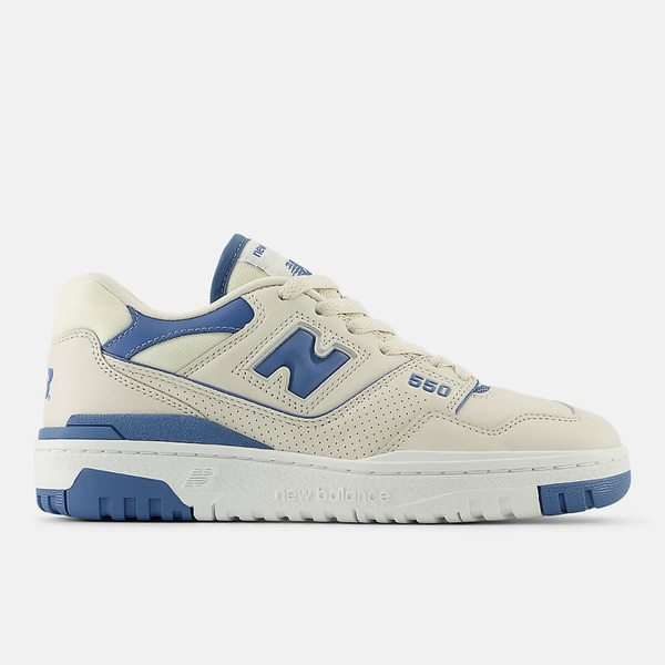 Kixpress-New Balance 女 復古鞋 經典 NB 550 休閒 B楦 膠底 簡約 穿搭 米 藍 [BBW550AI], , large