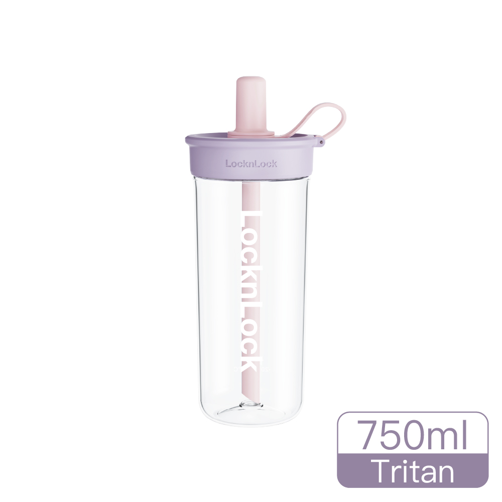 樂扣嚼對FUN飲吸管杯750ml, 慕斯藍莓塔紫, large
