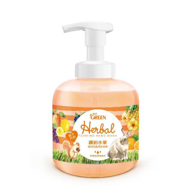 Green Herbal Foaming Hand Wash-Fruit, , large