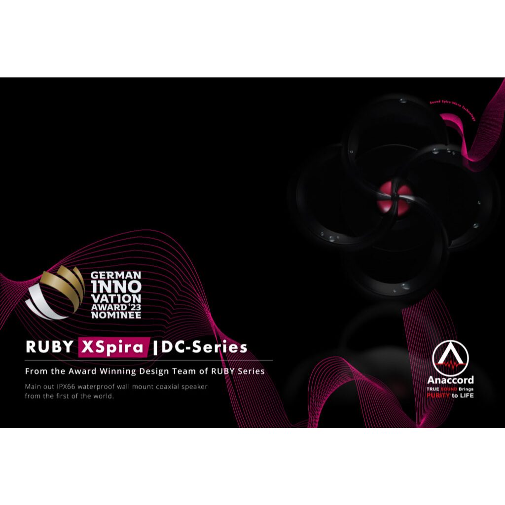 Anaccord雅那歌音響 DC-03-H6 6inch RUBY XSpira IPX66 waterproof desktop wall mount coaxial speakers 1pair, , large
