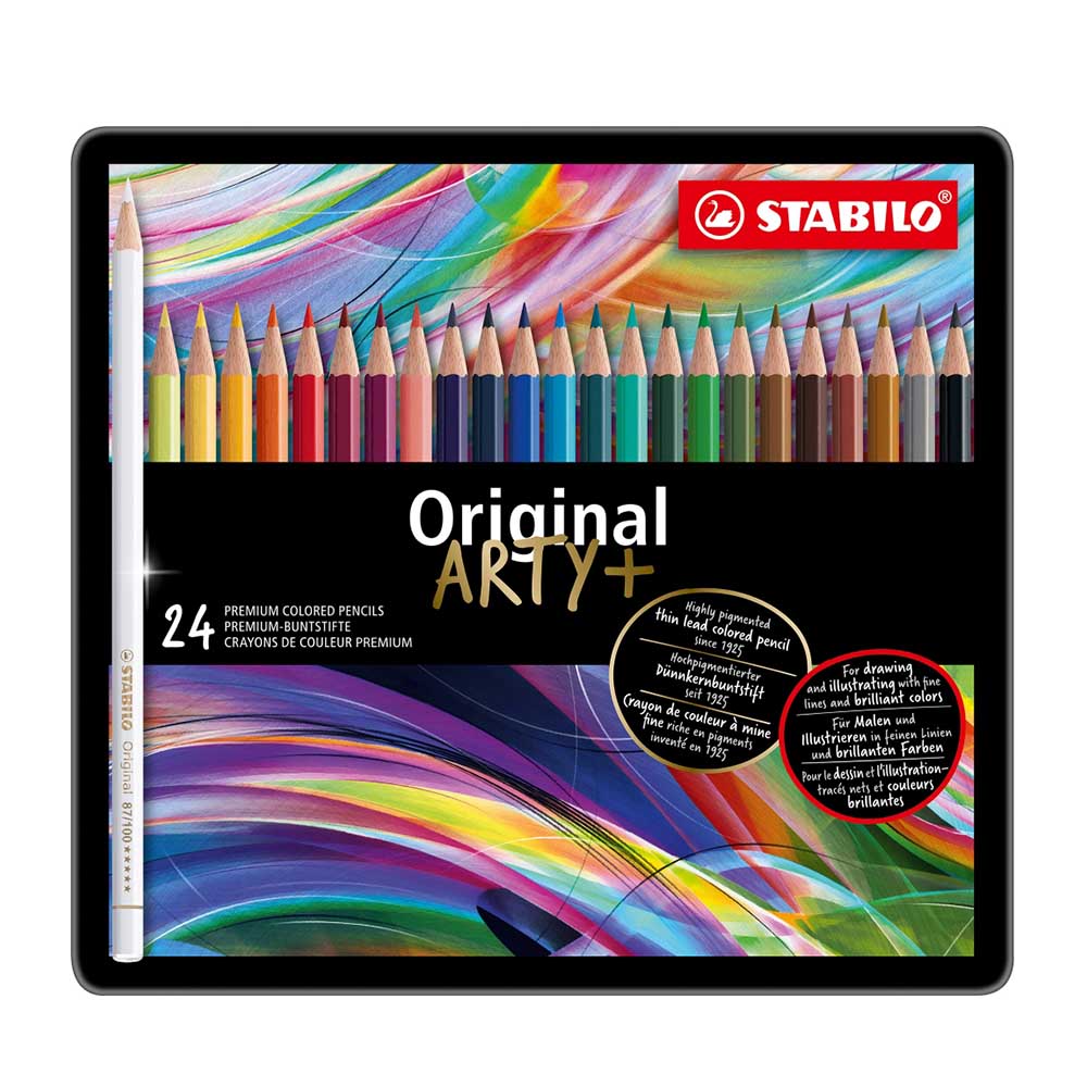 STABILO 德國 思筆樂 Original 藝術樂細緻色鉛筆 鐵盒 24色組/盒 ST8774-6, , large