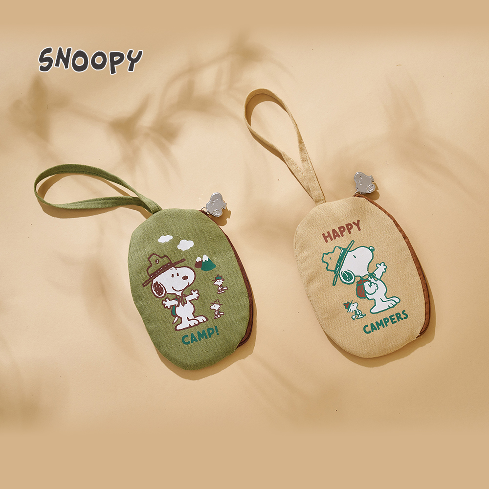 Snoopy史努比迷彩森林多功能掛飾萬用小包(精美拉練/實用小包), , large