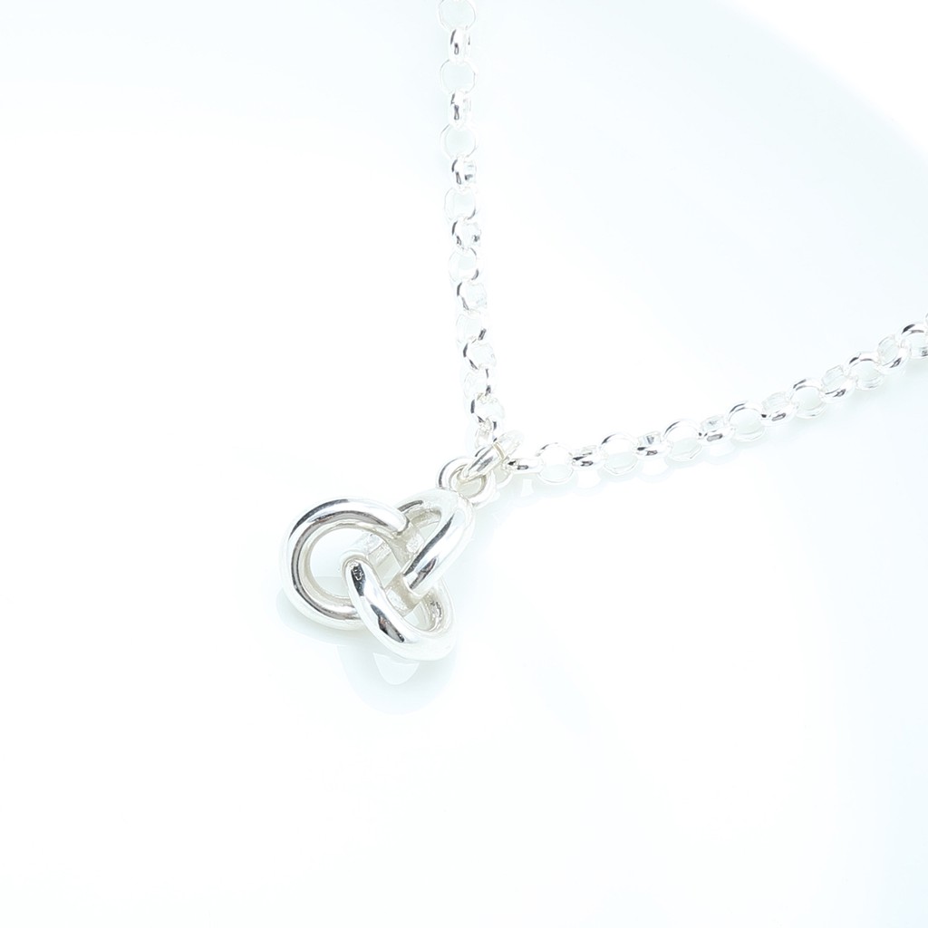 【Angel & Me】Happiness infinity intertwine 925 sterling silver necklace gift, , large