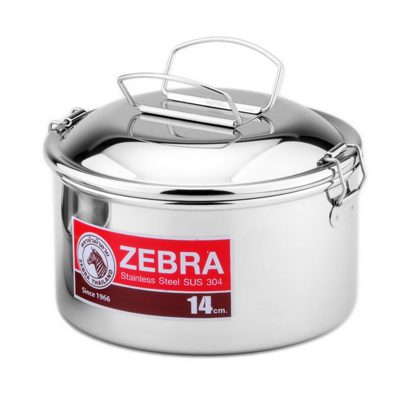 斑馬圓型雙層便當0.9L, , large