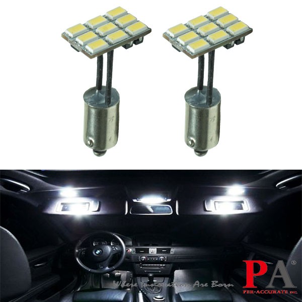 【PA LED】角度可調 可彎曲 BA9S H6W 5630 9晶 SMD LED 室內燈 化妝燈 行李箱燈, , large