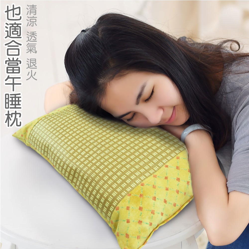 LASSLEY 亞藤綠豆殼舒眠童枕(兩面枕 冬夏兩用 四季皆宜 純棉枕 透氣 舒爽 午睡枕 小枕 午休枕 台灣製造), , large