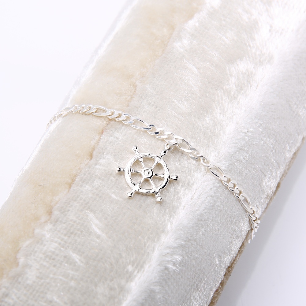 【Angel & Me】Ship Wheel s925 sterling silver bracelet Birthday Christmas gift, , large