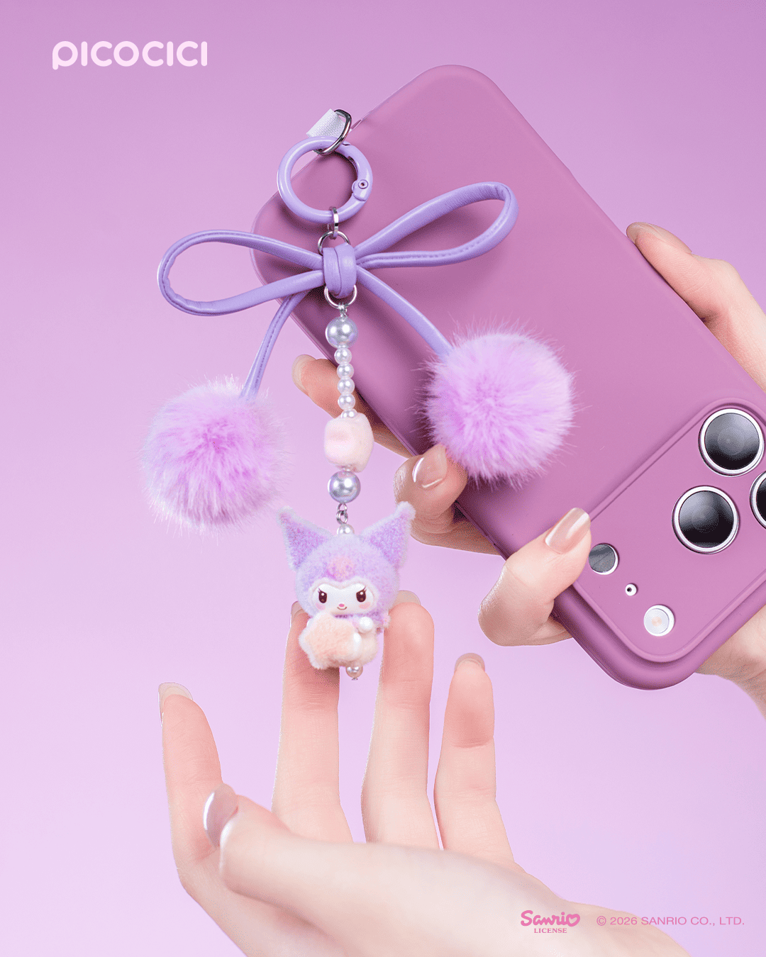 【際洋文化】Sanrio characters茸茸小寶貝系列手機掛鏈Mini, , large