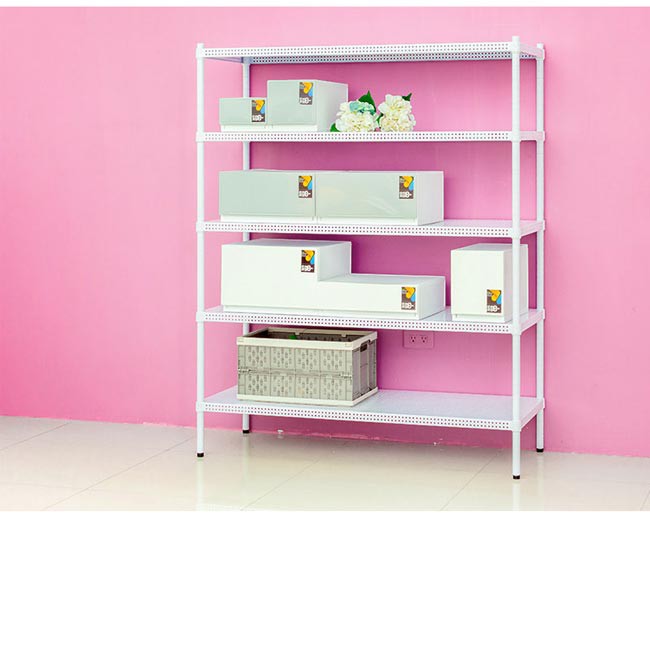 【Y HOUSE】120x45x75cm perforated plate three-layer rack perforated plate rack iron rack - black paint, , large