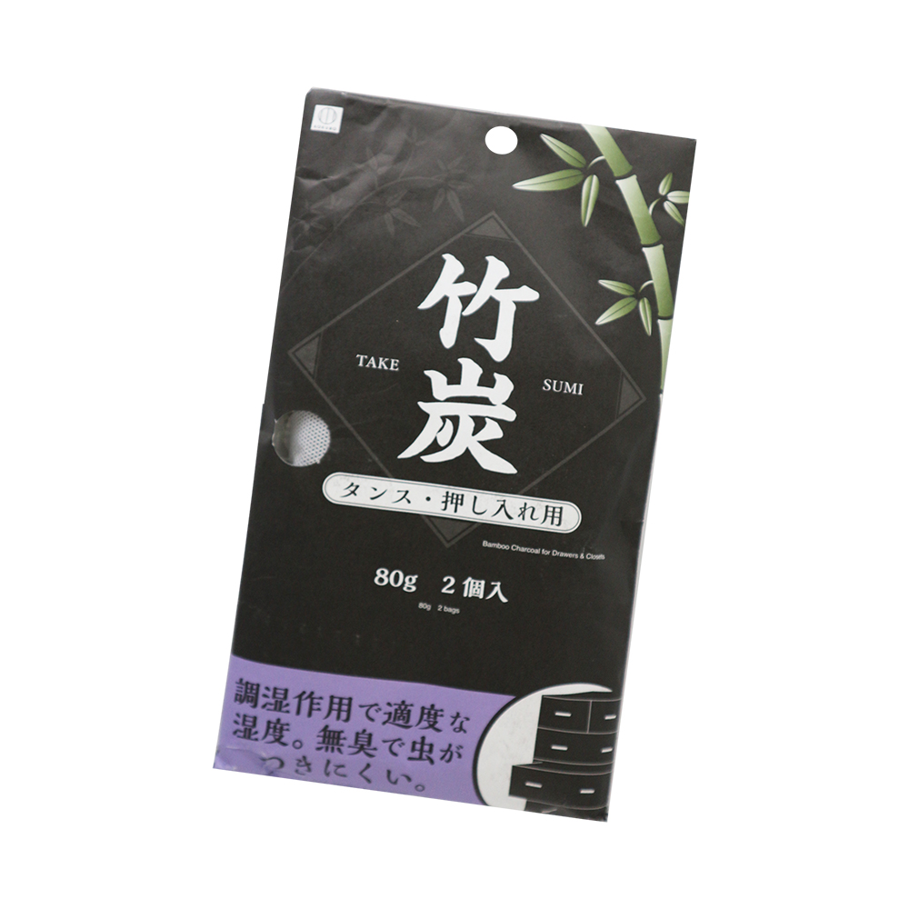 日本進口竹炭衣櫥防潮消臭包-80g-2入x4組, , large