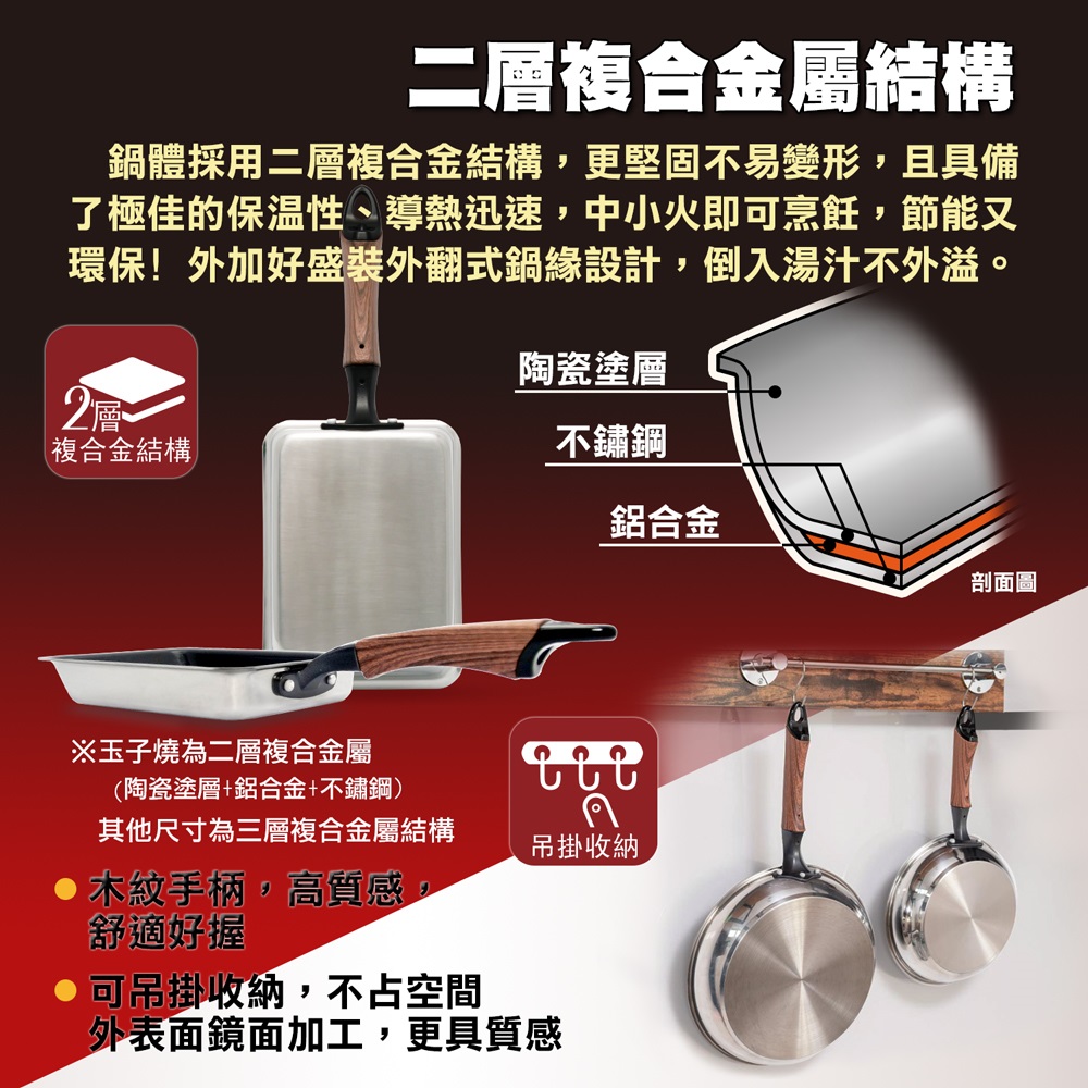 【hokua】Mecera Zero Ceramic IH Non-stick egg pan 13x18cm, , large