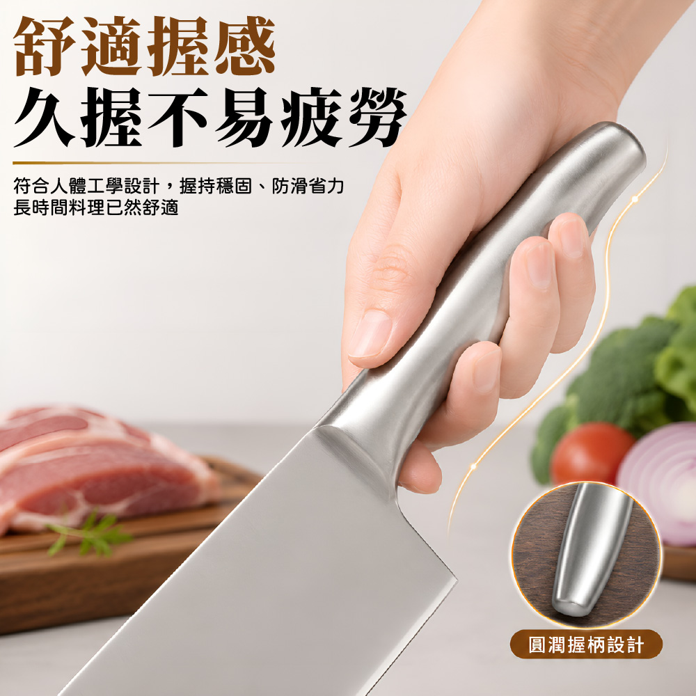 切肉刀 切菜刀  鋒利切片刀 肉片刀 菜刀 不鏽鋼刀具 斬切刀 切片刀 【Ho覓好物】廚師刀 料理刀 JP4893, , large