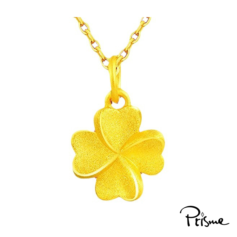 【Prisme Gold】黃金項鍊 幸運草 鍊墜項鍊 (金重：約0.08錢&plusmn;0.03), , large