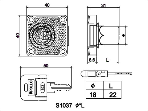 Drawer Lock, , large