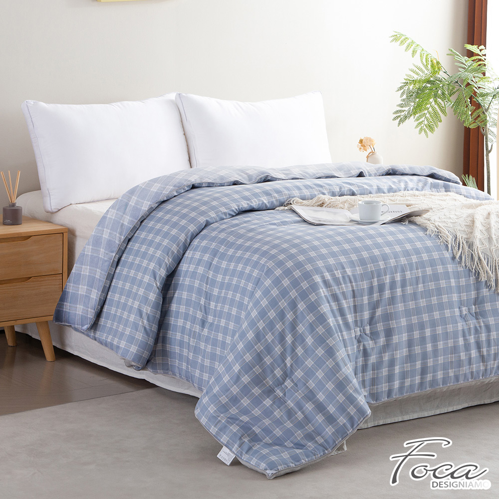【FOCA】Tranquil Style - Gray | 100% Washable Fleece Down Comforter (Double 180x210cm), , large