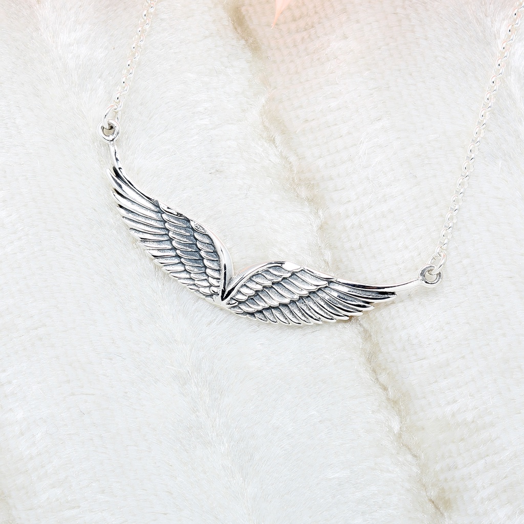 【Angel & Me】Angel Flying Wing s925 sterling silver necklace Birthday gift, , large